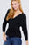 V-neck Wrapped Waist Band Sweater
