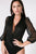 Puff Sleeve Sheer Surplice Bodysuit