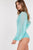 Puff Sleeve Surplice Sheer Chiffon Bodysuit