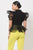 Organza Puff Short Sleeve Fashion Top