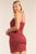 Plus Size Suede Sleeveless Fitted Square Neck Mini Dress