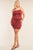 Plus Size Suede Sleeveless Fitted Square Neck Mini Dress