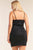 Plus Size Suede Sleeveless Fitted Square Neck Mini Dress
