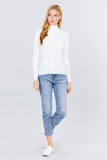 Turtle Neck Viscose Rib Sweater