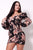Balloon Sleeve Front Surplus Shirred Hem Floral Mini Dress