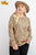 Long Sleeve Leopard Printed Terry Knit Pullover