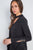 Long Sleeve V-cut Out Solid Mini Dress