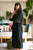 Corduroy 3/4 Sleeve Button Down Midi Dress