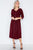 Corduroy 3/4 Sleeve Button Down Midi Dress