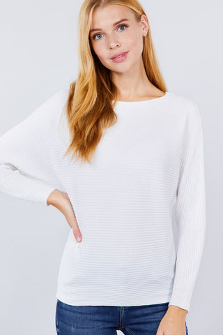 Dolman Boat Neck Sweater