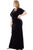 Stretch Velvet Bow Front Deep V-neck Dress