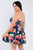 Plus Size Navy Multi Floral Sweetheart Dress