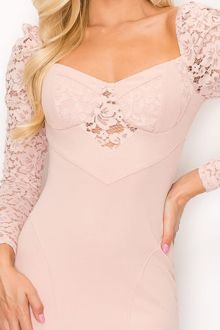 Lace Lover Cutout Long Sleeve Dress