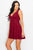 V-neck Back Cutout Skater Dress