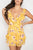 Floral Ruffle Trim Fit & Flare Mini Dress