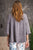 3/4 Slvs Mineral Washed Terry Knit Boxy Top