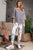 3/4 Slvs Mineral Washed Terry Knit Boxy Top