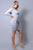Sexy Long Sleeve Mock Neck Side Or Twist Ruching Dress