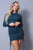 Sexy Long Sleeve Mock Neck Side Or Twist Ruching Dress