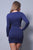 Sexy & Chic Long Sleeve Square Neck Ruching Tie Basic Dress