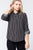 3/4 Roll Up Slv Stripe Print Shirt