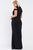 Plus Black Sleeveless Collared Plunging V-neck Maxi Dress