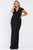 Plus Black Sleeveless Collared Plunging V-neck Maxi Dress