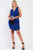 Sleeveless V-neck Asymmetrical Wrap Rhinestones Detail Fitted Mini Blazer Dress