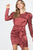 Ruching Front Wrap Mini Dress