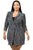 Plus Metallic Stripe Jacket Dress