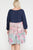 Floral Contrast Shirring Babydoll Dress