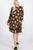 Floral Mock Neck Hidden Pocket Round Hem Midi Dress