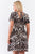 Leopard Print Back Self-tie Neck Detail Babydoll Cut Mini Dress