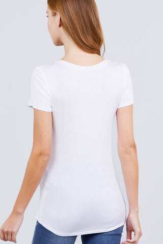 V-neck Rayon Jersey Top