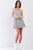White & Black Floral Crochet Sleeveless Strapless Smock Back Detail Mini Dress