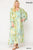 Tie Dye Multi Color Printed Maxi Dress With Lace Up