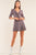Charcoal Grey Suede Deep Plunge V-neck Gathered Detail Tight Fit Mini Dress