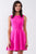 Bubblegum Pink Sleeveless Round Neck Self-tie Lace-up Back Detail Mini Dress