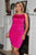 Plus Sleeveless Square Neck Open Back Criss-cross Straps Gathered Fitted Mini Dress