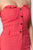 Strapless Button Down Mini Dress