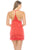 2 Piece Satin Lace Trimmed Slip Set With Matching Thong