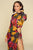 Flower Print Slit Dress