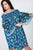 Puffy Ruffle Sleeve Smocking Off Shoulder Print Midi Dress