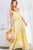 Adjustable Shoulder Strap Button Down Waist Elastic Bottom Contrast Lace Maxi Dress