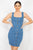 Denim Button-front Mini Dress
