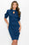 Front Keyhole Back Zip Denim Dress