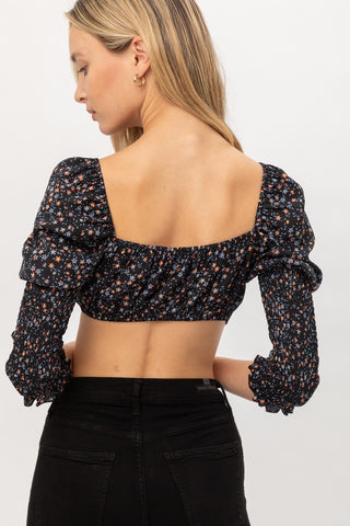 Front Tie Woven Printed Top