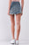 Medium Blue Washed Denim Ripped High Waist Raw Hem Detail Mini Skirt
