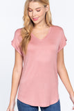Dolman Slv V-neck Rayon Jersey Top