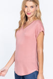 Dolman Slv V-neck Rayon Jersey Top